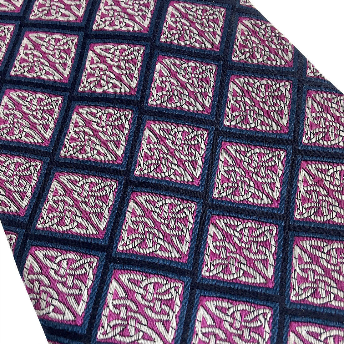 Book of Kells Navy/ Purple Knot Silk Tie