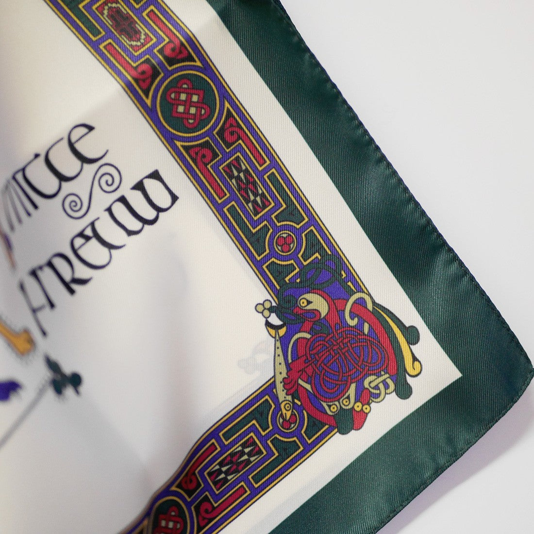 Book of Kells Signature Long Scarf in Bottle, Red & Purple