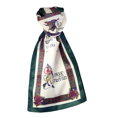 Book of Kells Signature Long Scarf in Bottle, Red & Purple