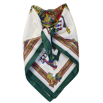 Book of Kells Signature Square Scarf in Bottle, Red & Purple