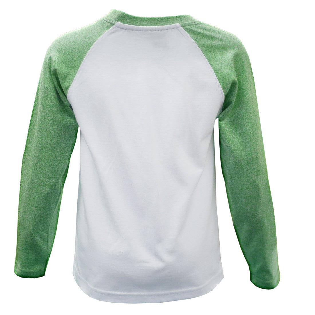 Book of Kells White/ Green Grindle Alphabet Kids Long Sleeve Raglan T-shirt