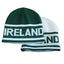 Bottle Green Knitted Reversible Hat with Ireland  Jacquard Design