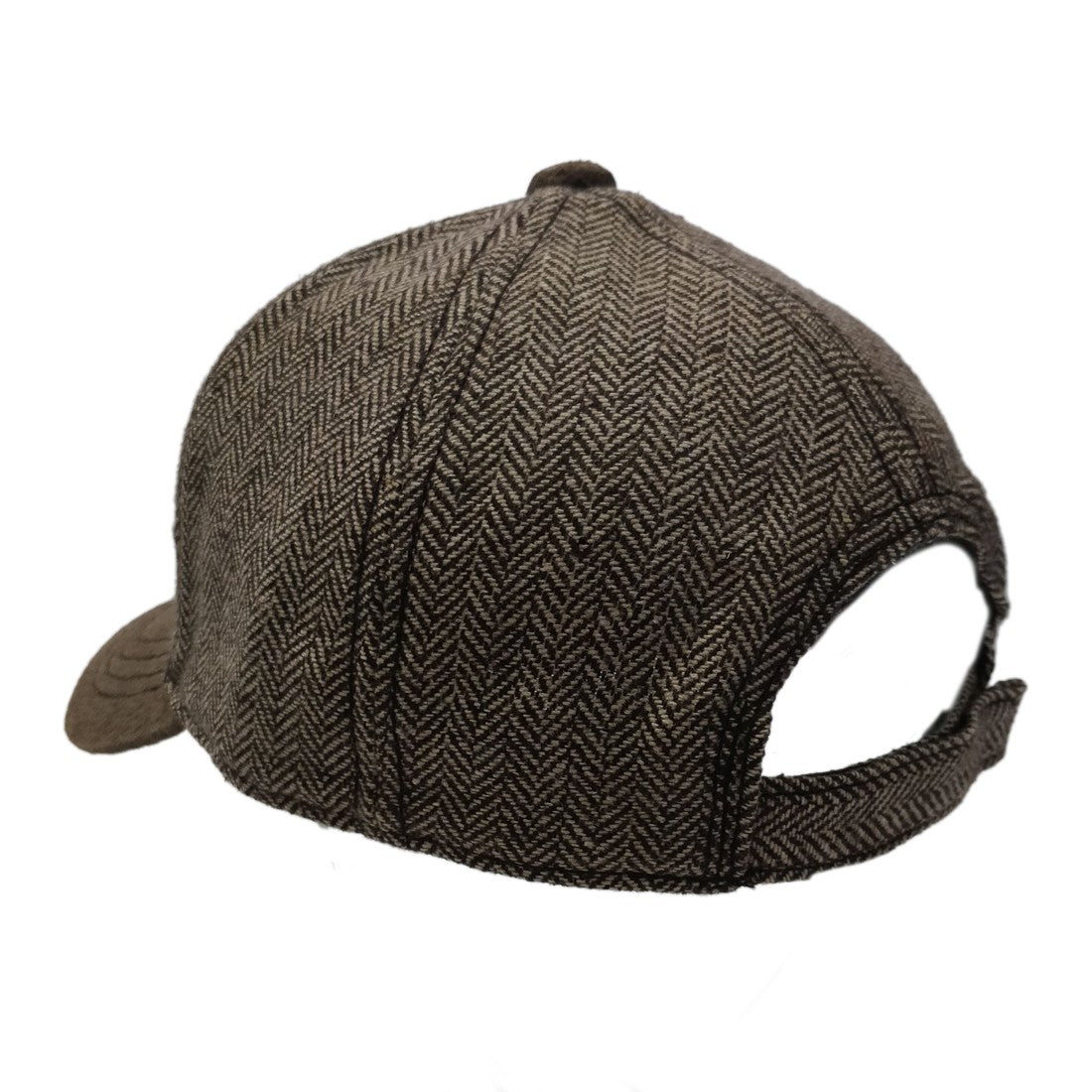 Brown Ireland Tweed Suede Peak Baseball Cap