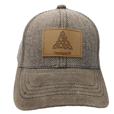 Brown Ireland Tweed Suede Peak Baseball Cap