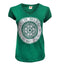 Cead Mile Failte Ladies V-neck T-shirt in Power Green
