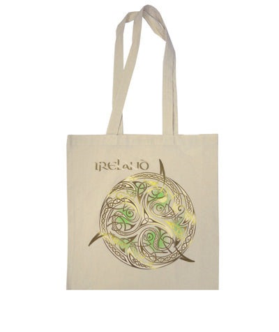 Celtic Gold Design Tote Bag in Natural