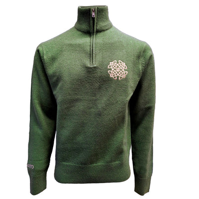 Celtic Knot 1/4 Zip Jumper in Sage