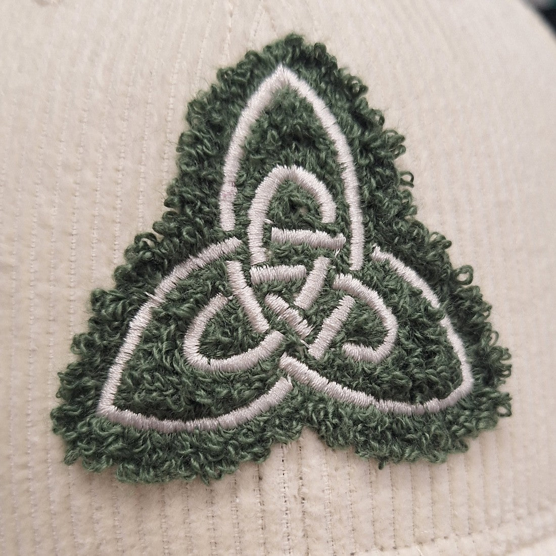 Celtic Knot Cord Baseball Cap in Cream
