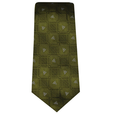 Celtic Knot Silk Tie in Green