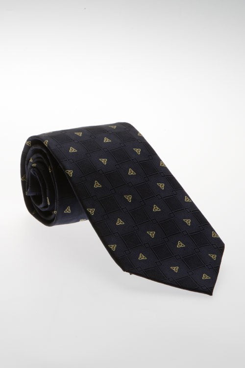 Celtic Knot Silk Tie in Navy