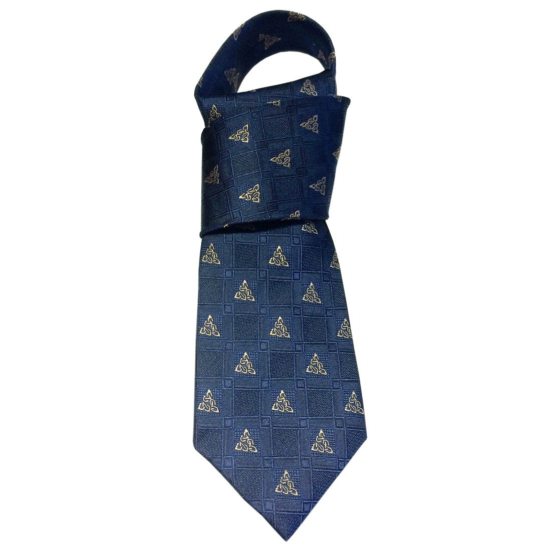 Celtic Knot Silk Tie in Navy