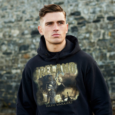 Ireland Celtic Warriors Hoodie in Black