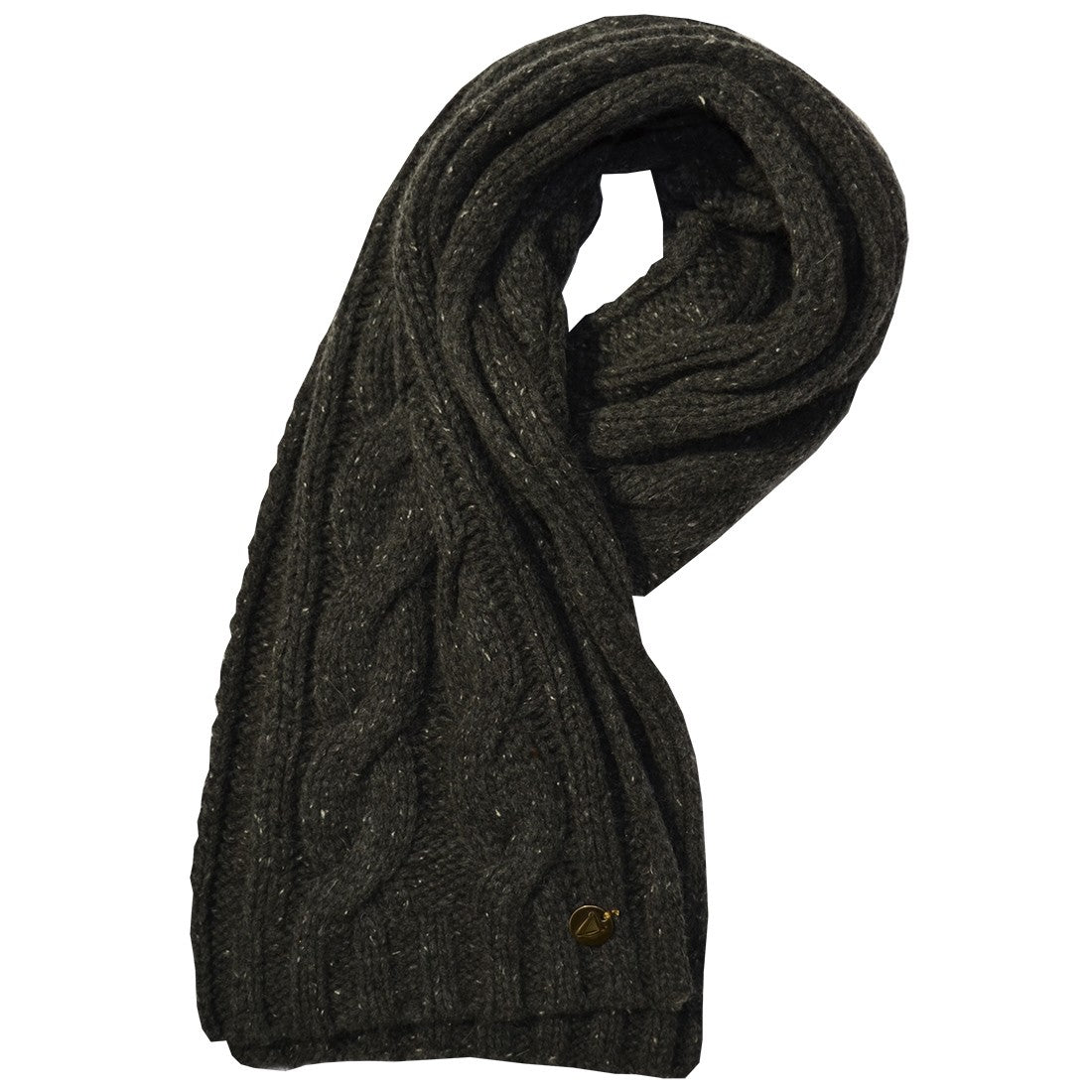 Charcoal Guinness Cable Rib knit Scarf