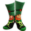 Chenille Leprechaun Mens Socks in Green & Black