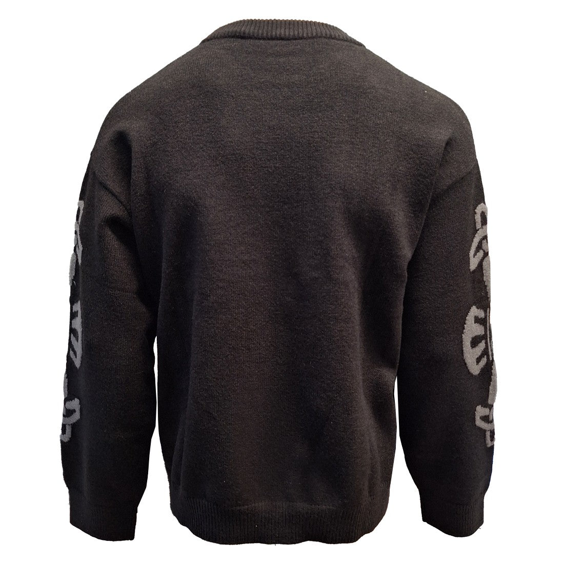 Claddagh Crew Neck Jumper in Black & Grey