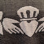 Claddagh Crew Neck Jumper in Black & Grey