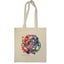 Coloured Celtic Knot Tote Bag in Natural Oat