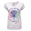Coloured Shamrock Ladies V-Neck in White