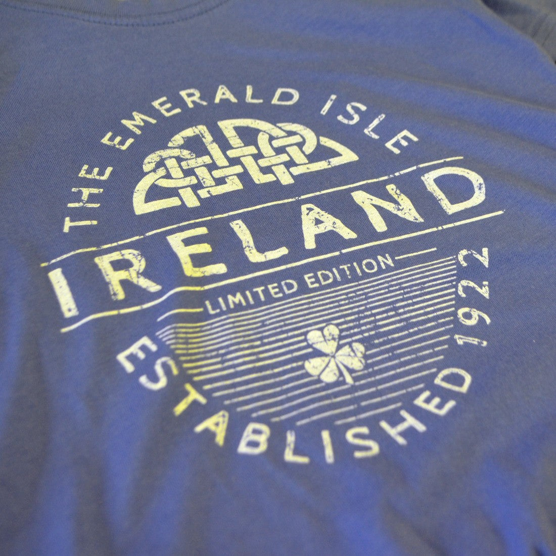 Ireland ‘Est. 1922 Label’ Kids T-Shirt in Corn Blue