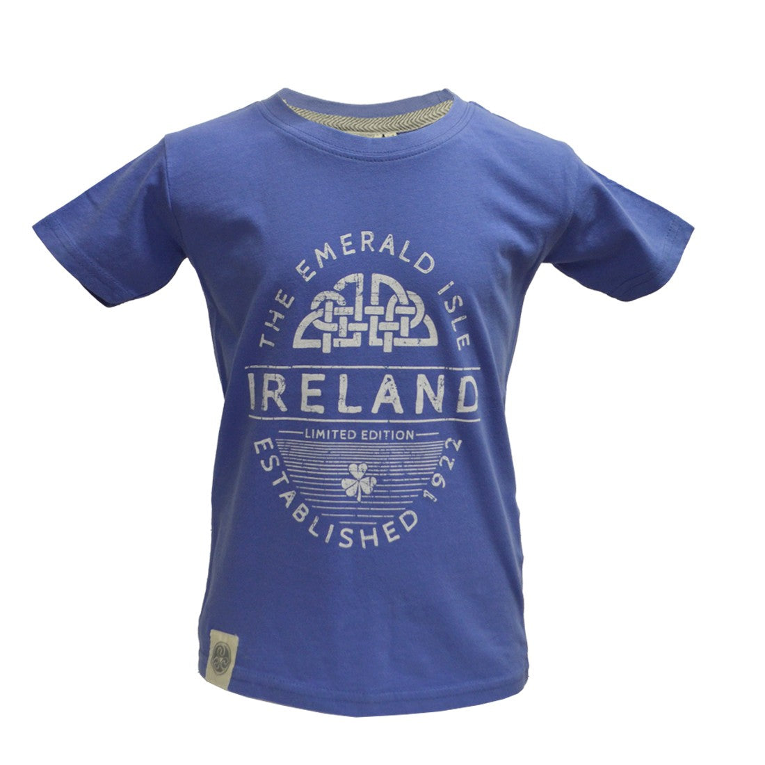 Ireland ‘Est. 1922 Label’ Kids T-Shirt in Corn Blue