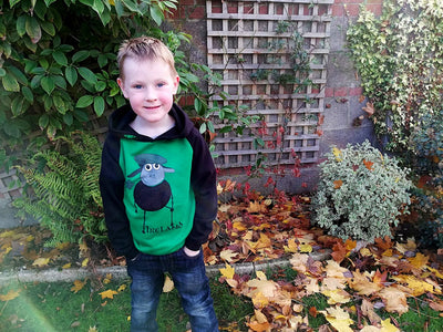 Emerald Green/ Black Farmer Sheep Raglan Hoody