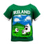 Emerald Green Ireland Sheep Kids Ringer T-shirt