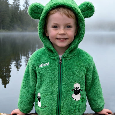 Flaherty Baby Full Zip Fleece in Emerald Green