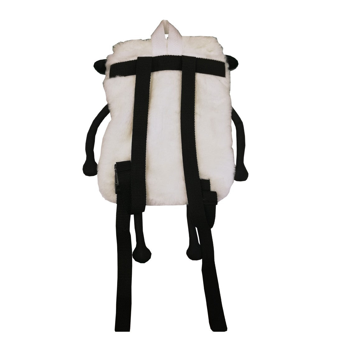 Flaherty Flock Sheep Plush Bag in White & Black