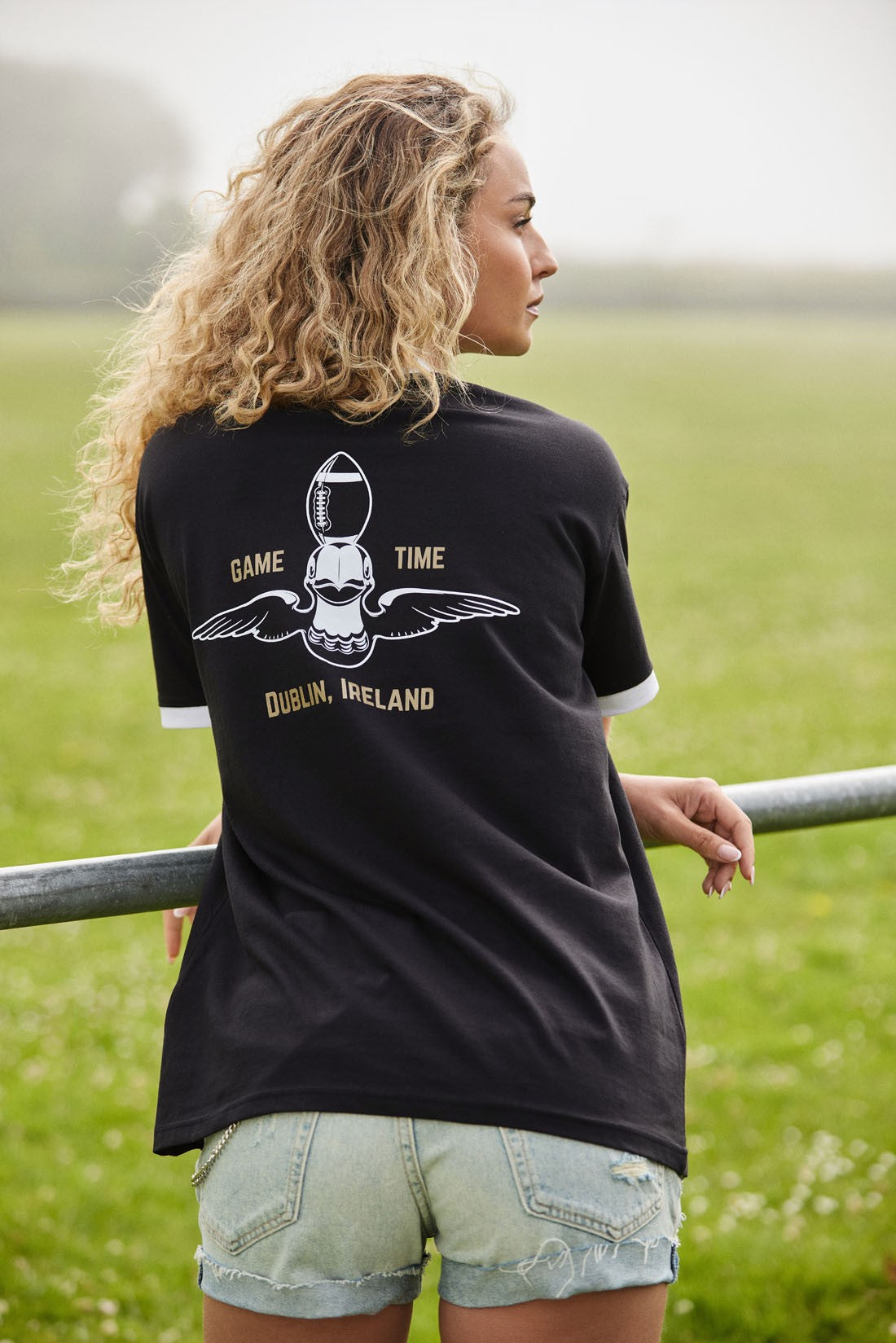 Guinness “Game Time” Ringer T-shirt in Black & White