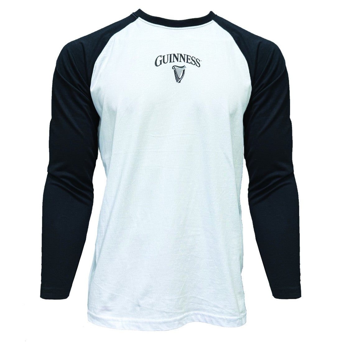 Guinness “Game Time” Long Sleeve T-shirt in White & Black