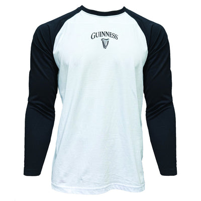 Guinness “Game Time” Long Sleeve T-shirt in White & Black