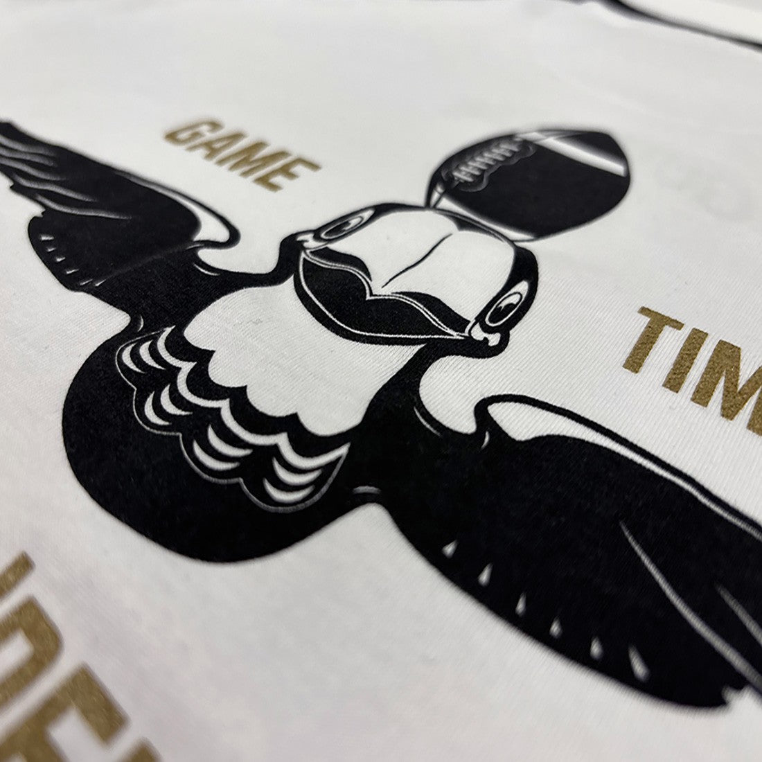 Guinness “Game Time” Long Sleeve T-shirt in White & Black