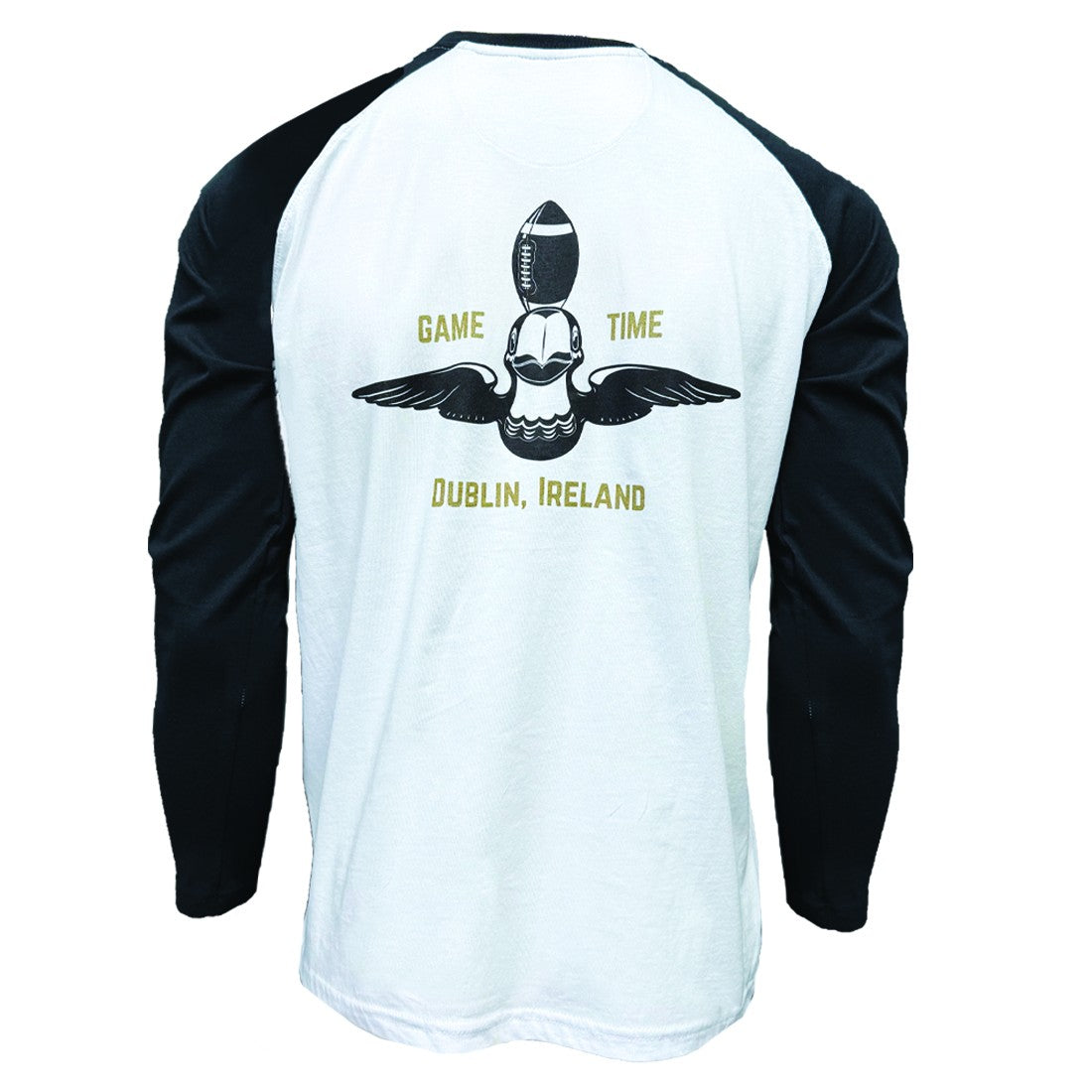 Guinness “Game Time” Long Sleeve T-shirt in White & Black