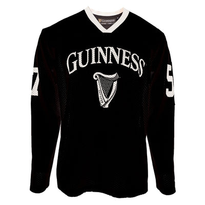 Guinness Harp Long Sleeve Mesh Top in Black