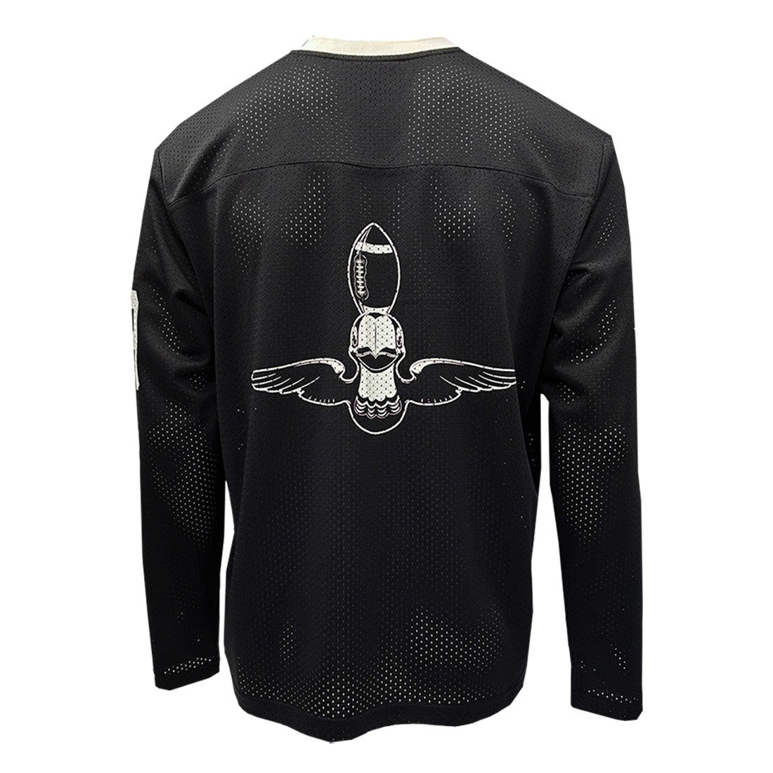 Guinness Harp Long Sleeve Mesh Top in Black