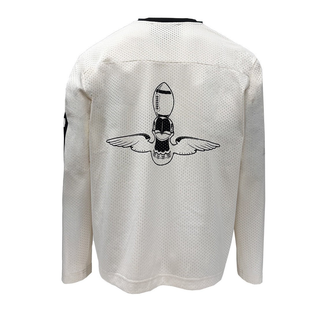 Guinness Harp Mesh Long Sleeve Top in Cream