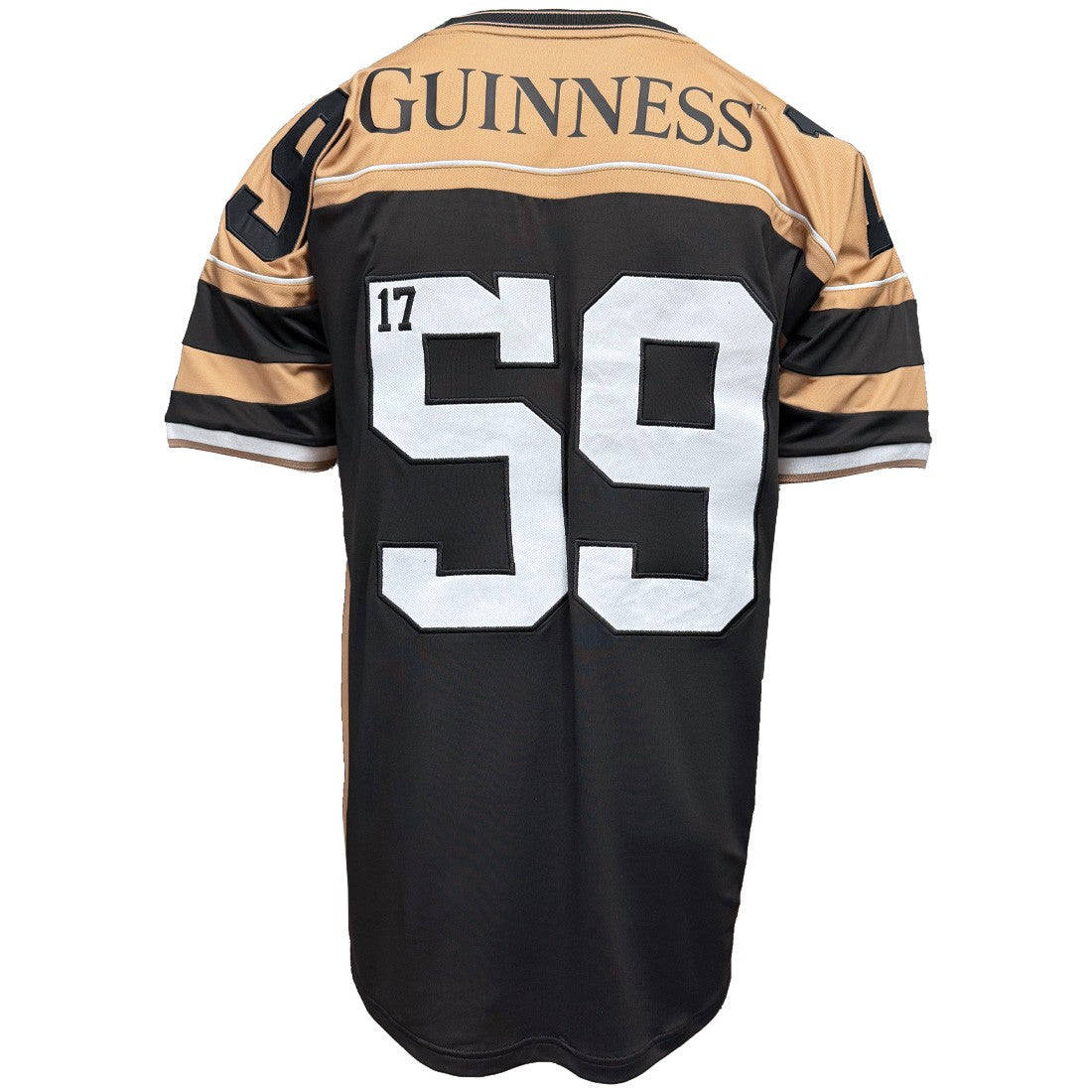 Guinness American Football Top in Black & Gold