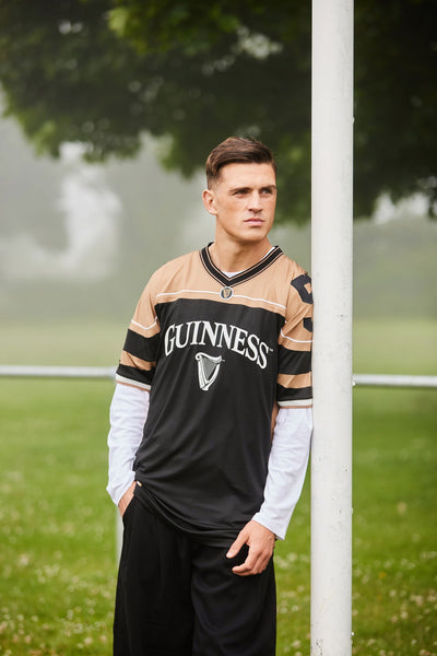 Guinness American Football Top in Black & Gold