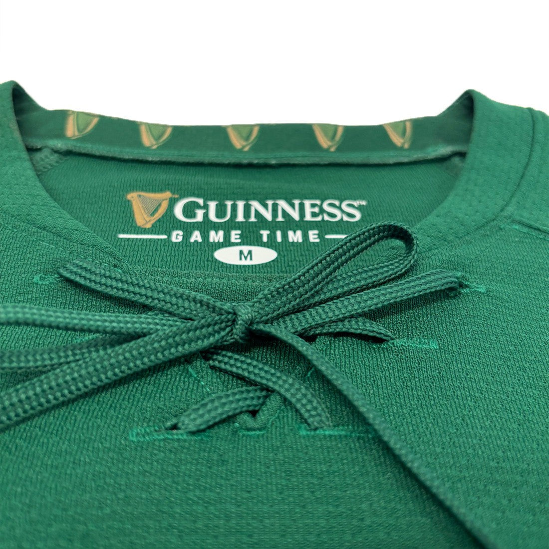Guinness Toucan Mesh Long Sleeve Top in Green & Gold