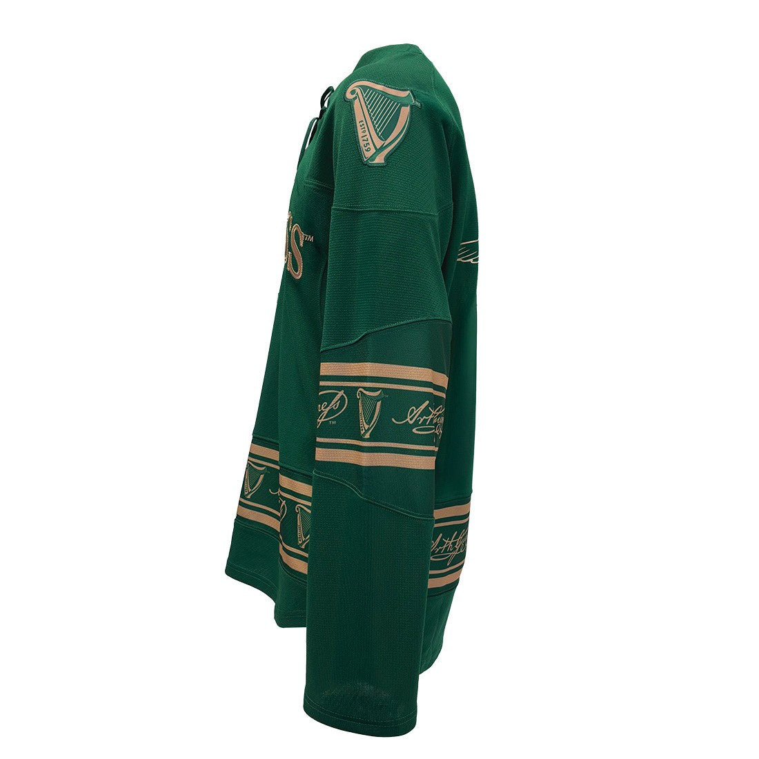 Guinness Toucan Mesh Long Sleeve Top in Green & Gold
