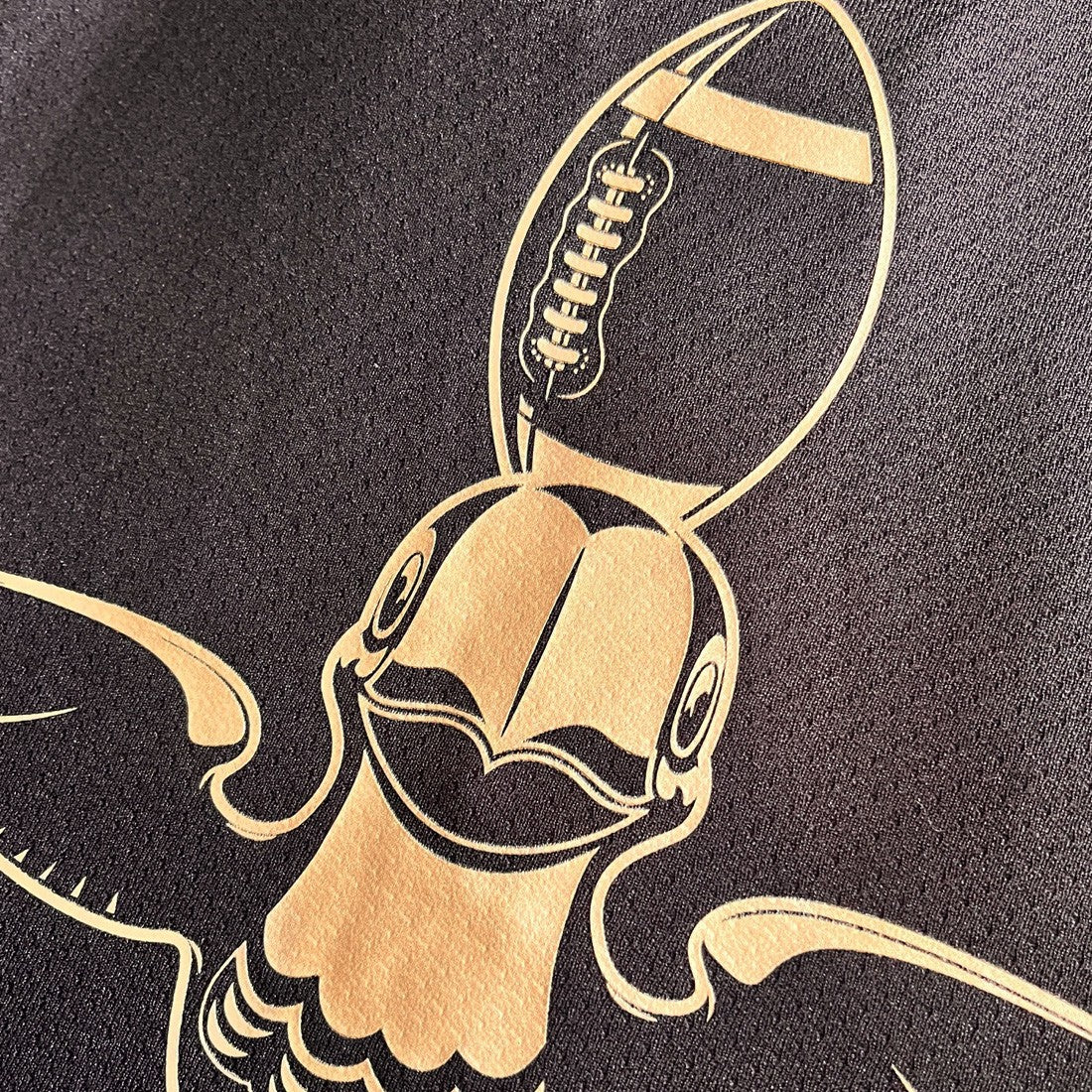 Guinness Toucan Mesh Long Sleeve Top in Black & Gold