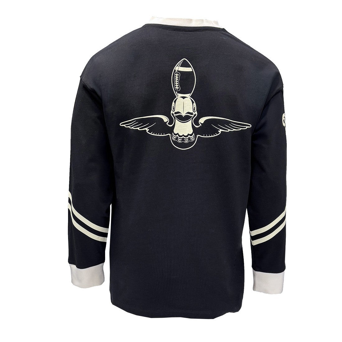 Guinness “American Football” Long-Sleeve Top in Black & Cream