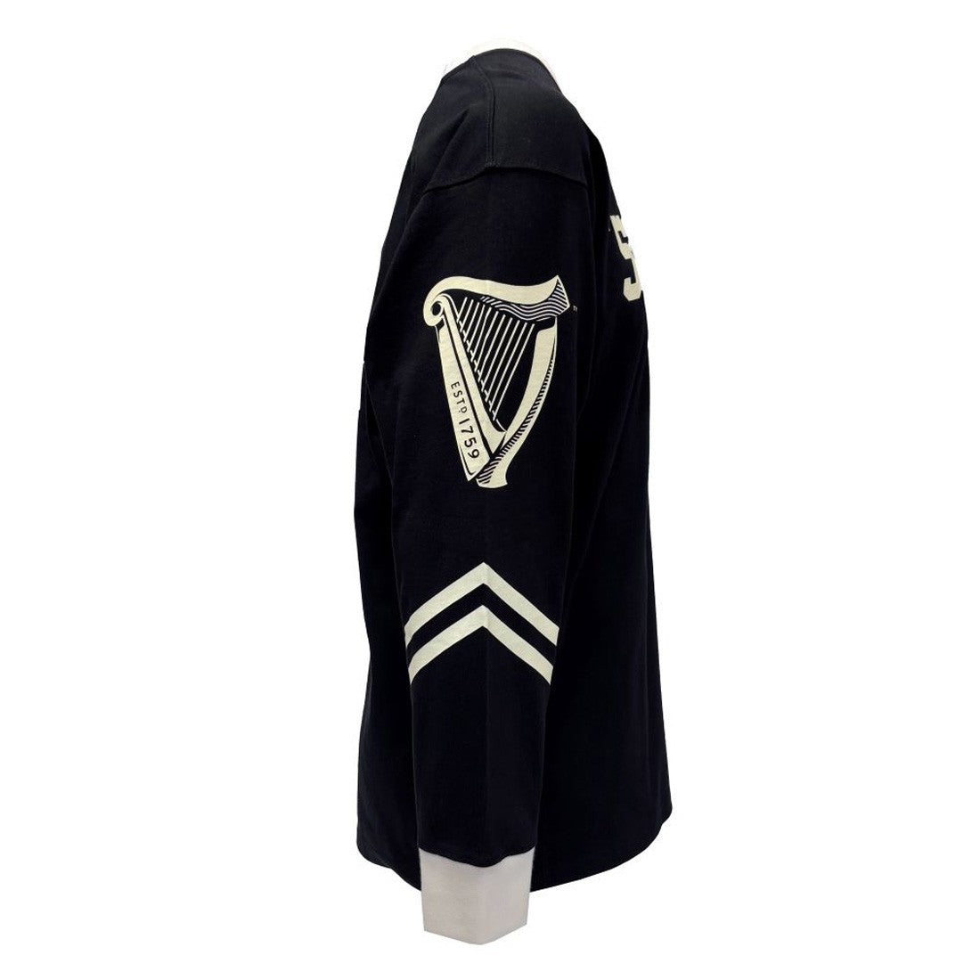 Guinness “American Football” Long-Sleeve Top in Black & Cream