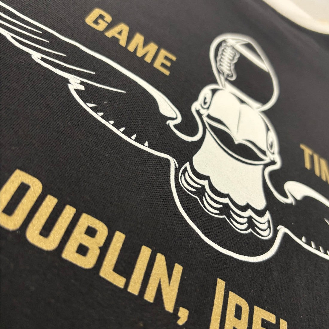 Guinness “Game Time” Ringer T-shirt in Black & White