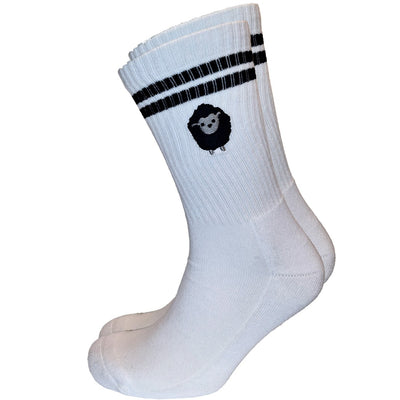 Nutty Fox Sheep Sports Socks in White