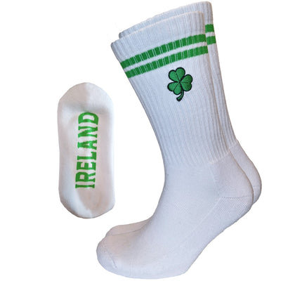 Shamrock Sports Socks in White & Green