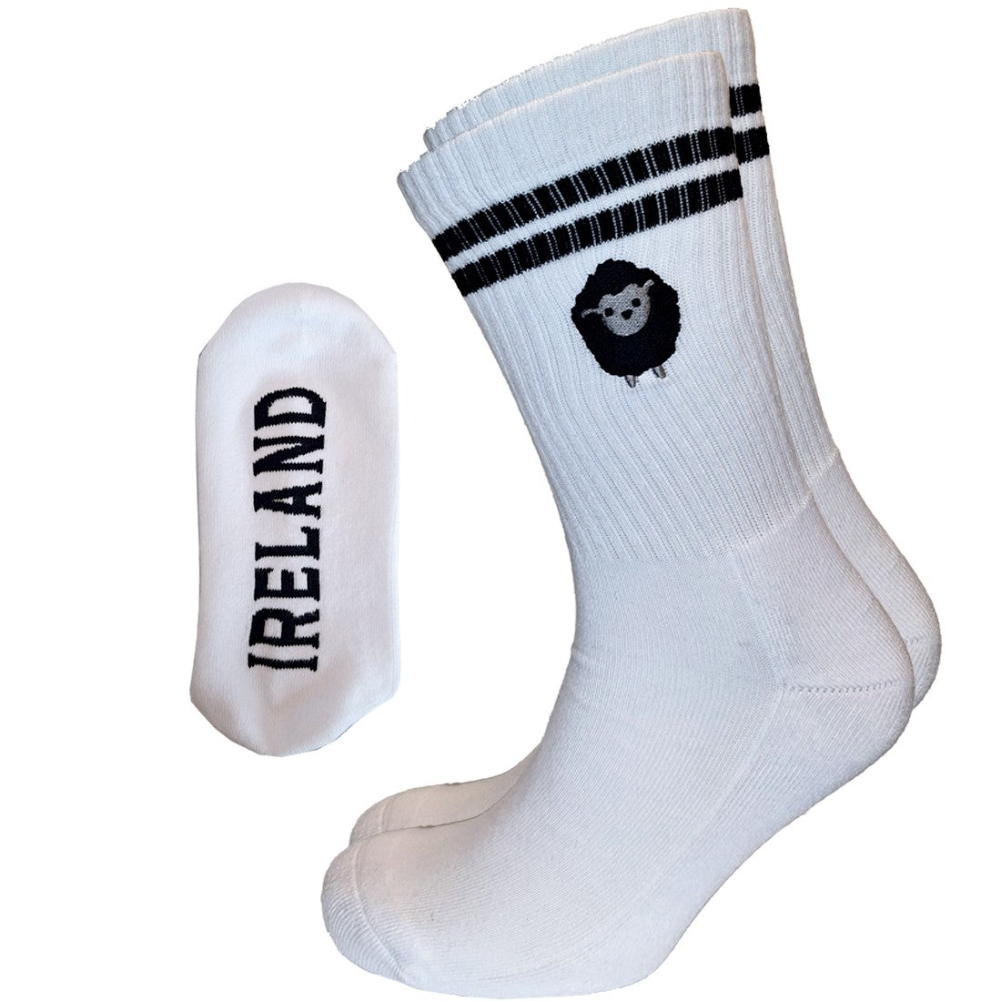 Nutty Fox Sheep Sports Socks in White