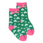 Green and pink Overall Shamrock Kids socks