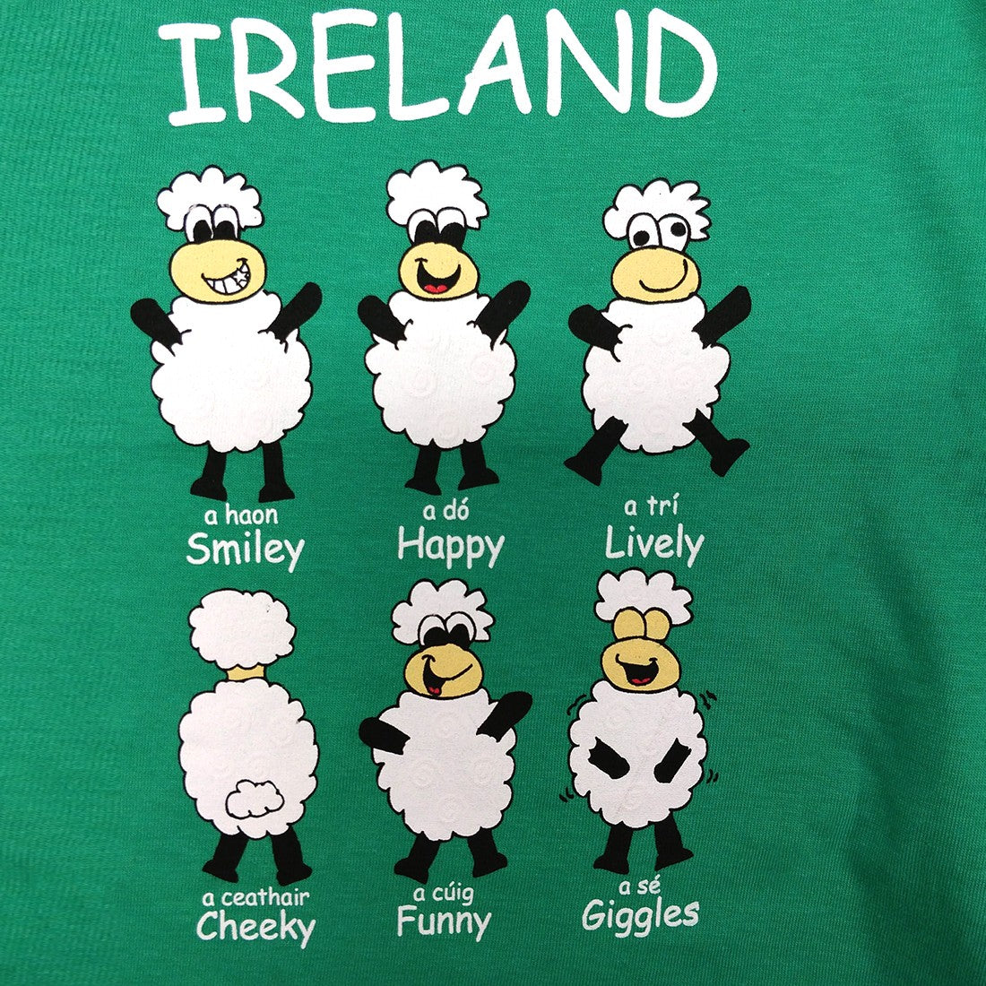 Green Happy Sheep Kids T-shirt
