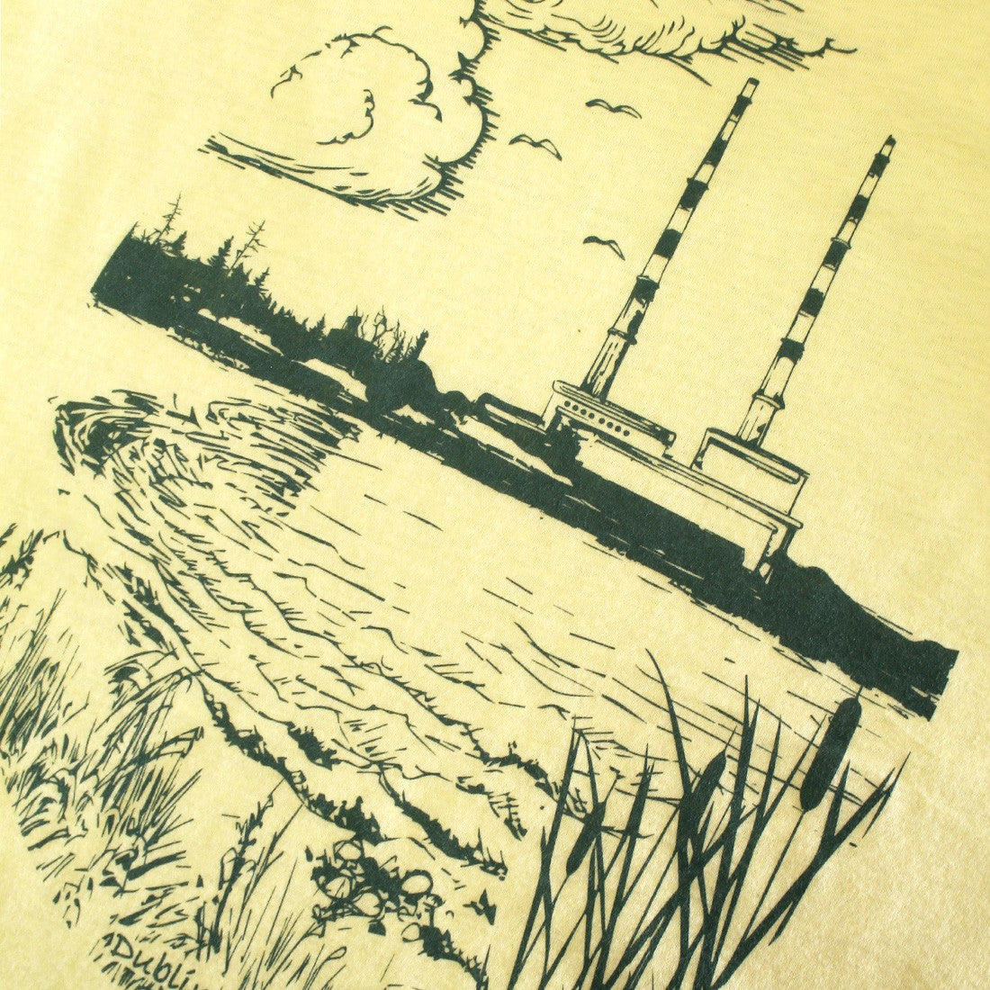 Green Island Poolbeg Sketch Short-sleeve T in Yellow